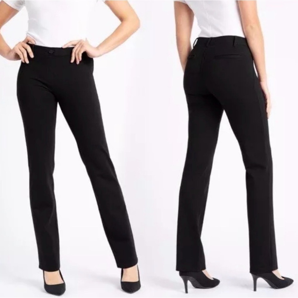 Betrabrand Dress Pants Yoga Pants Straight Leg Classic Fit Black Size Large